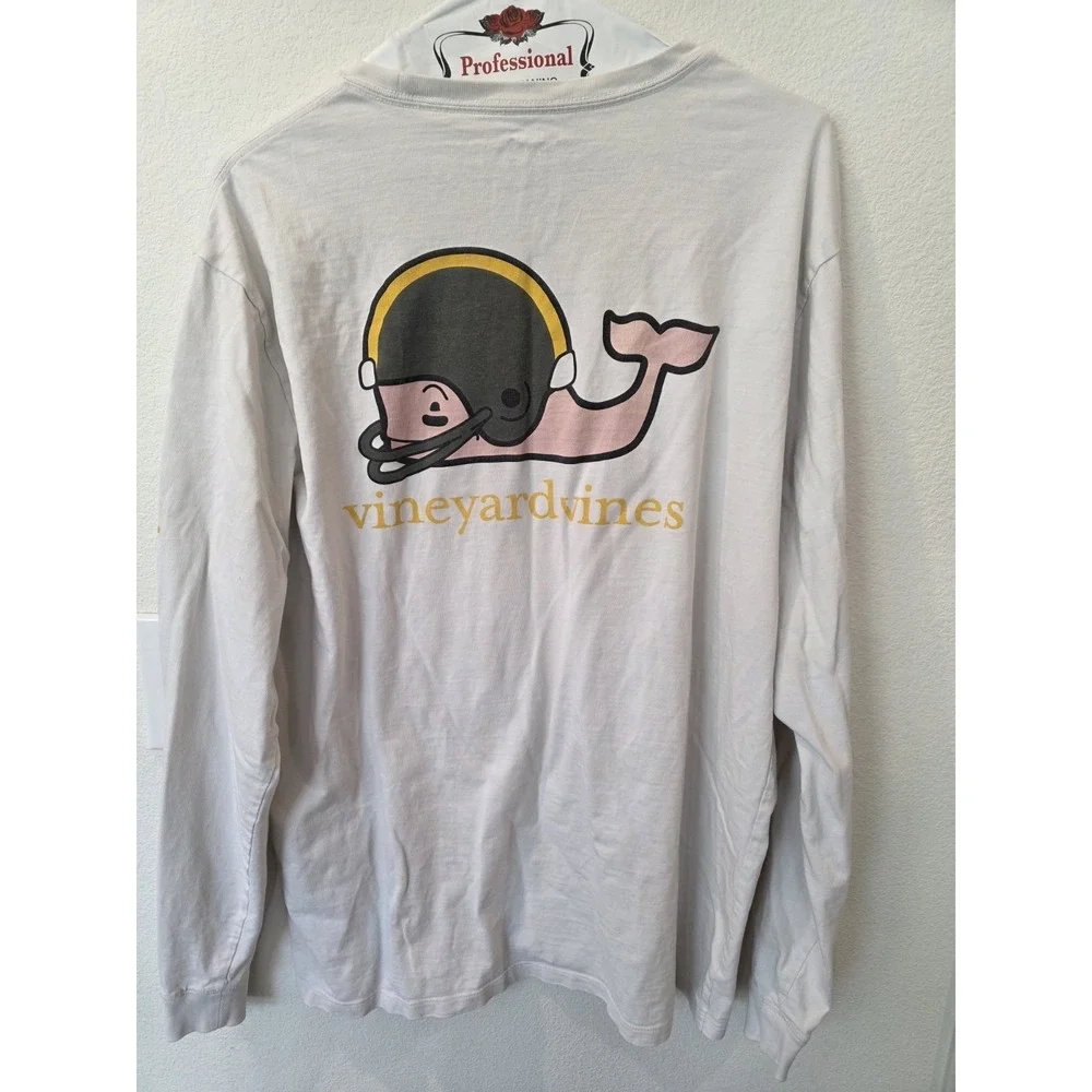 Vineyard Vines x Pittsburgh Steelers Collab T Shirt Mens Sz L Worn Broken In